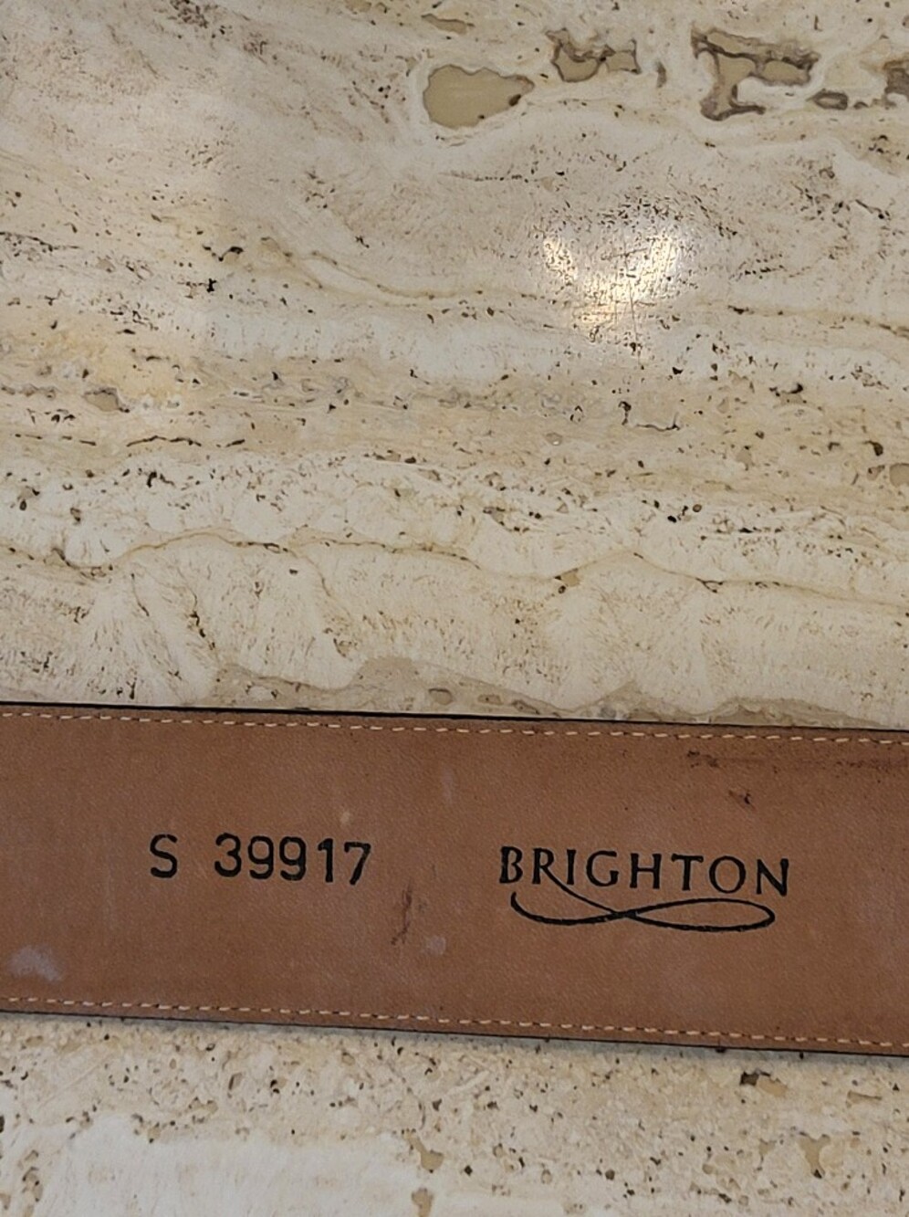 Brighton 39917 Brown Alligator Embossed Leather Belt Silvertone Buckle Small - Picture 12 of 13